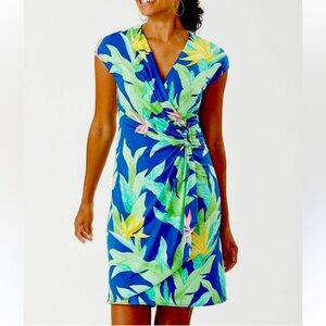 Tommy Bahama Blue Tropical Print Dress